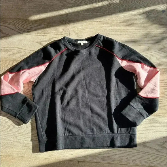 Maje Colorblock Sweatshirt -Pink/Black‎ (M) Made in France - Picture 2 of 6